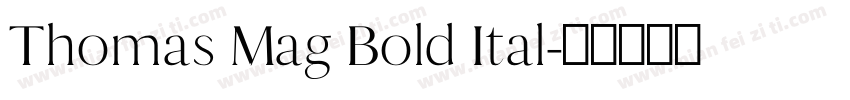 Thomas Mag Bold Ital字体转换